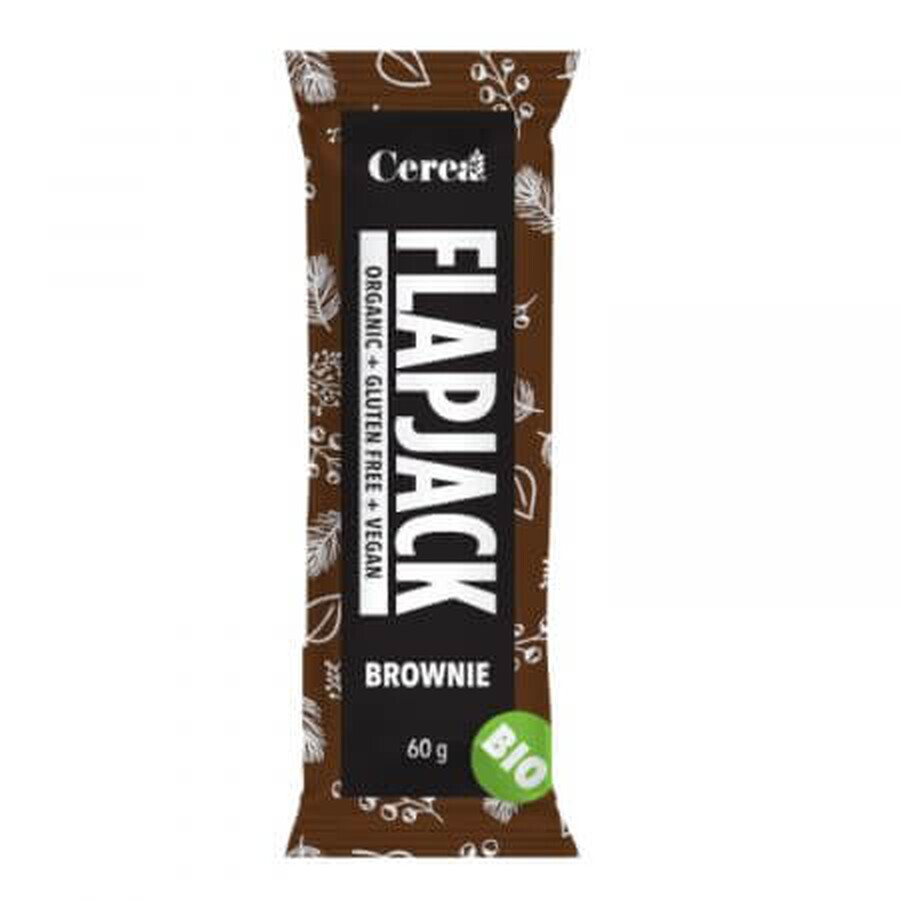 Barre Brownie Flapjack bio, 60 g, Cerea