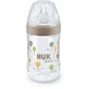 Butelka ze smoczkiem silikonowym Nature, rozmiar M, 260 ml, Cream, Nuk, Nuk
