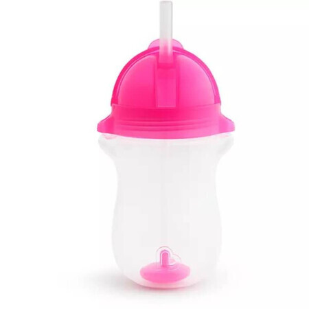 Tasse à paille flexible Any Angle Click Lock, +12 mois, rose, 296 ml, Munchkin