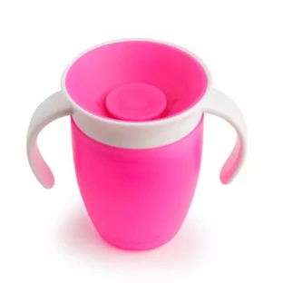Miracle 360 nursing cup with handles, +6 months, Pink, 207 ml, Munchkin
