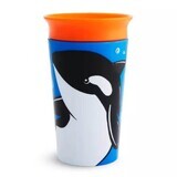 Tasse d'apprentissage Miracle 360 Wildlove, +12 mois, Orca Whale, 266 ml, Munchkin