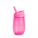 Cana de tranzitie cu pai Simple Clean, +12 luni, Pink, 296 ml, Munchkin