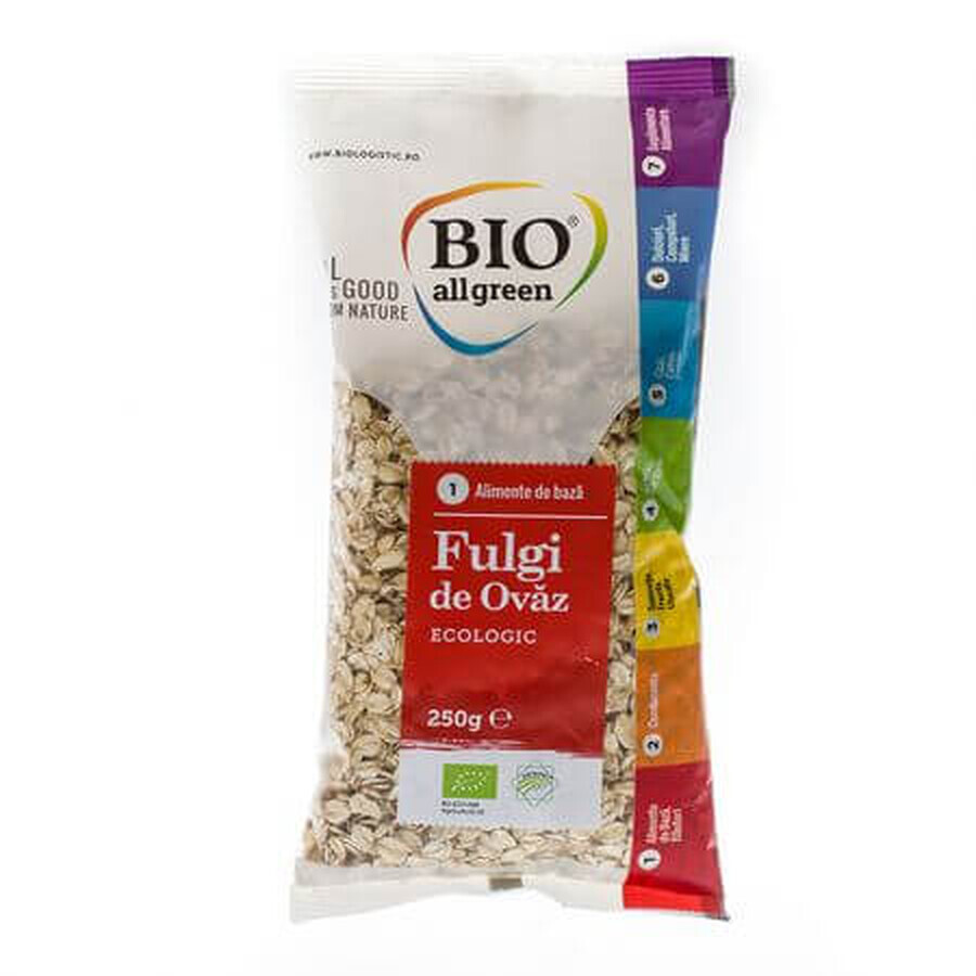 Fulgi Bio de ovaz, 250 g, Bio All Green