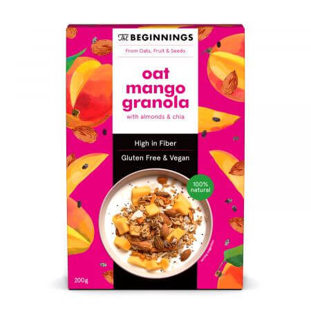 Granola met haver en mango, 200 g, The Beginnings