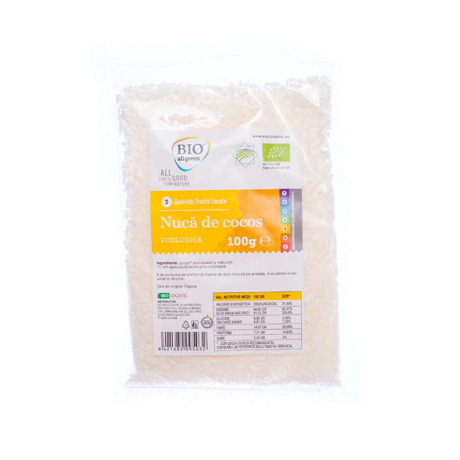 Noix de coco biologique, 100 g, Bio All Green