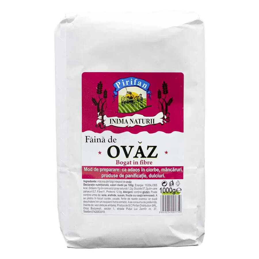 Faina de ovaz integral, 1kg, Pirifan