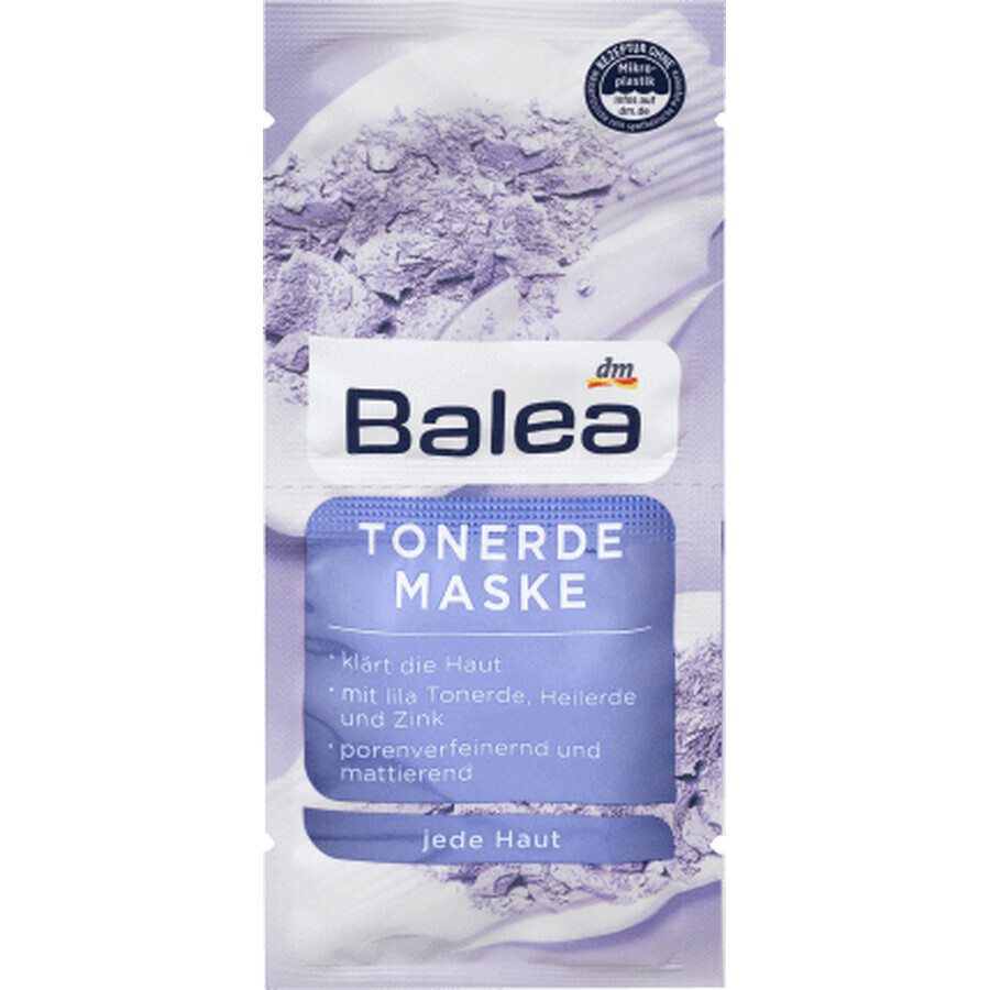 Balea gezichtsmasker met klei, 16 ml