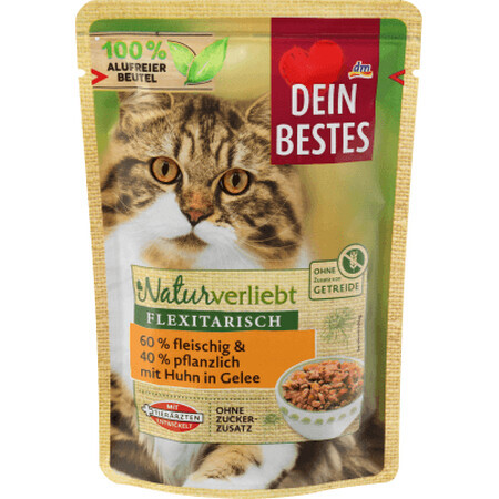 Dein Bestes Natvoer voor katten met kip in gelei, 100 g