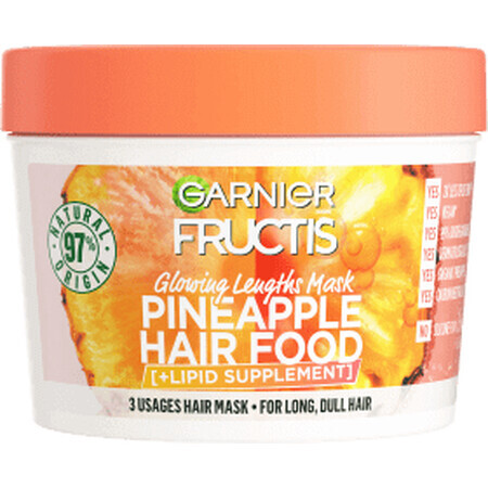 Garnier Fructis Masker voor lang haar Haarvoeding Ananas, 390 ml