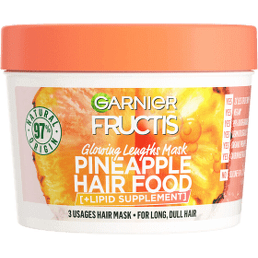 Garnier Fructis Masker voor lang haar Haarvoeding Ananas, 390 ml
