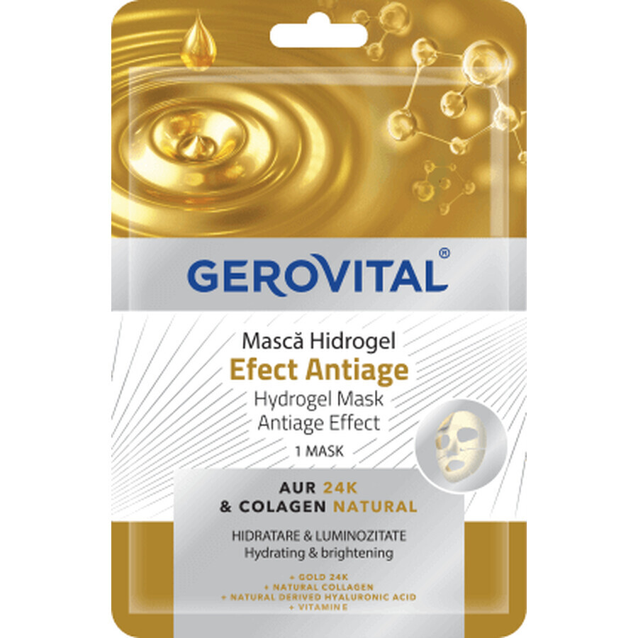 Masque de visage Gerovital Hydrogel avec effet d'étiage, 1 pc