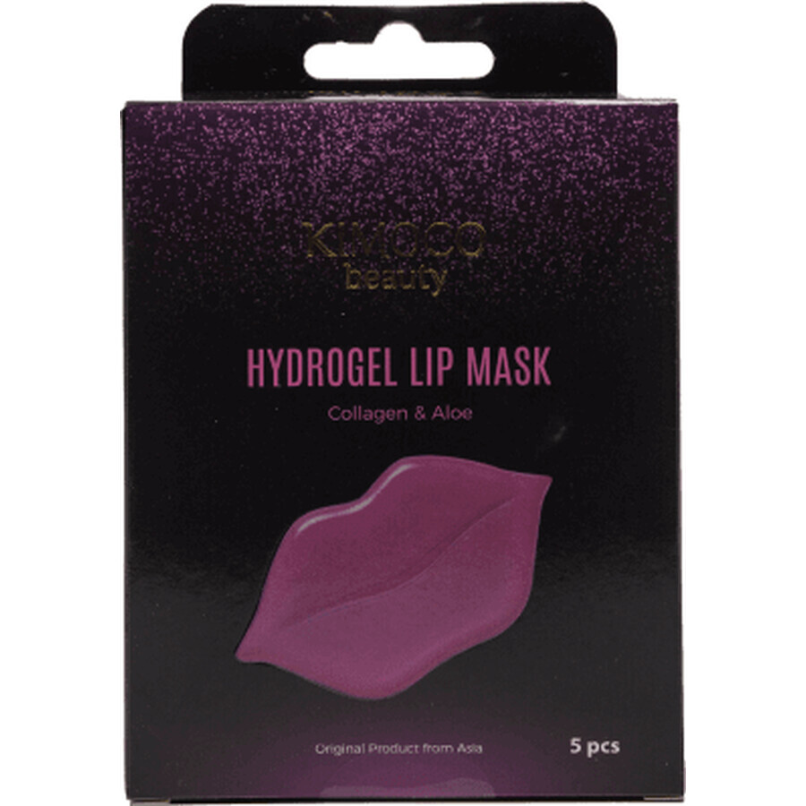 Kimoco Hydraterend Lip Masker met Collageen en Aloë Vera, 5 stuks.