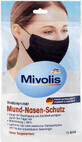 Mivolis Masque buccal m&#233;dical pour adultes (noir), 10 pi&#232;ces