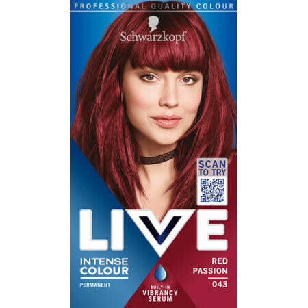 Schwarzkopf Live Permanent hair dye 43 Red passion, 1 pièce