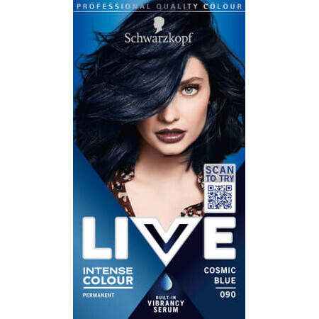 Schwarzkopf Live Permanent haarverf 90 Cosmic blauw, 1 stuk