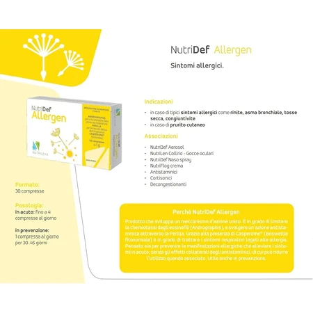 Nutridef Alergen, 30 tabletek, Nutrileya: ceny i cechy