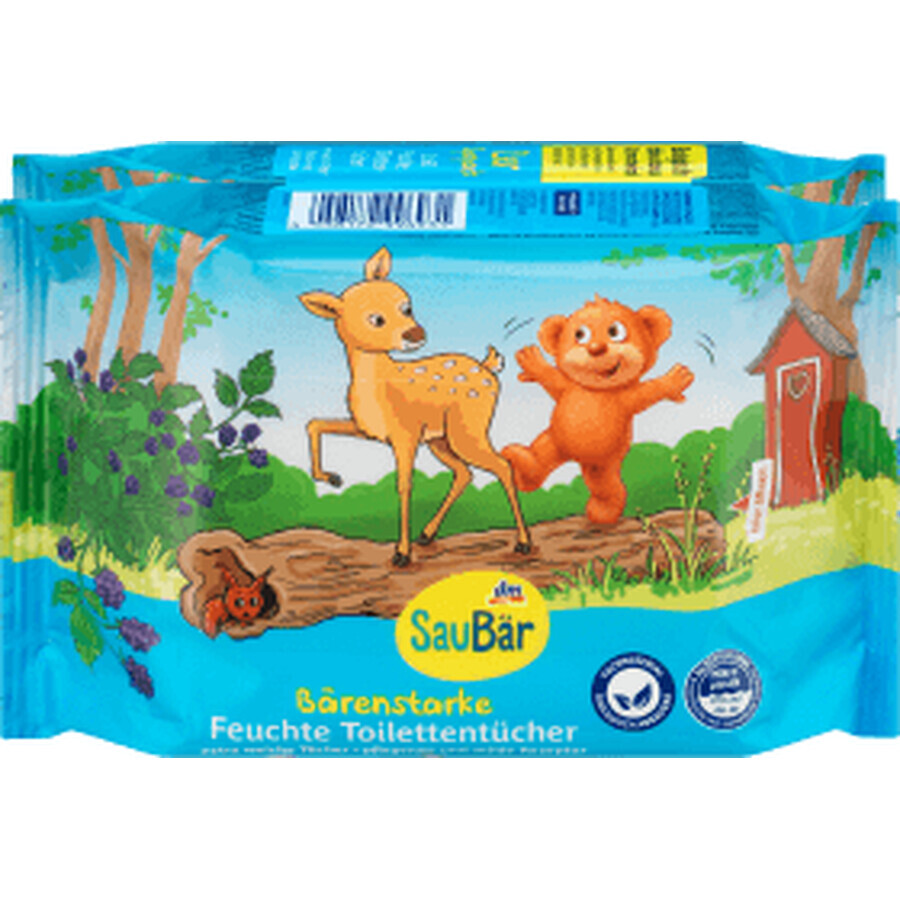 SauBär Wet Toilet Tissue Berry, 120 Vellen