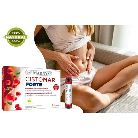 STRONG CISTOMAR voor de bestrijding van urineweginfecties - 125 ml (5 ampullen) - Veganistisch product, Marnys