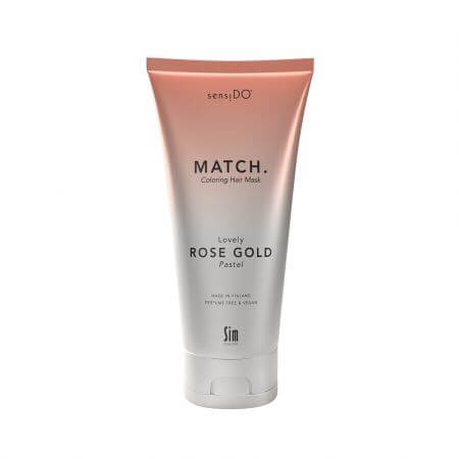 Färbende Haarmaske Lovely Rose Gold Pastell, 200ml, Sensido Match