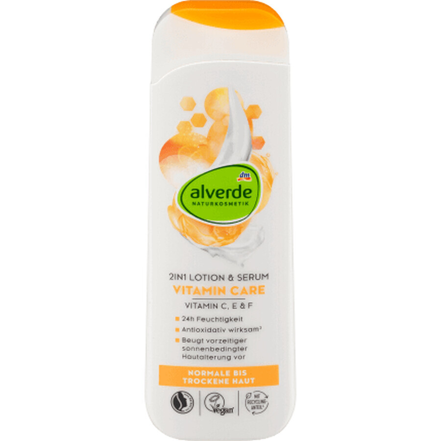 Alverde Naturkosmetik 2in1 lozione corpo e siero curativo vitaminico, 250 ml