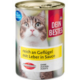 Dein Bestes Wet Kattenvoer Vogel, 415 g