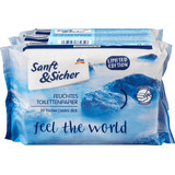 Sanft&amp;Sicher Voel de Wereld Nat Toiletpapier, 150 stuks