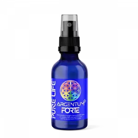 Argint nanocoloidal Argentum+ Forte, 60 ml, Pure Life