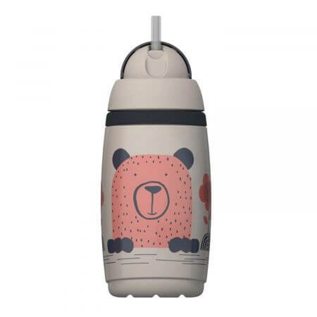 Isothermische rietjesbeker, + 12 maanden, beige/roze, Tommee Tippee