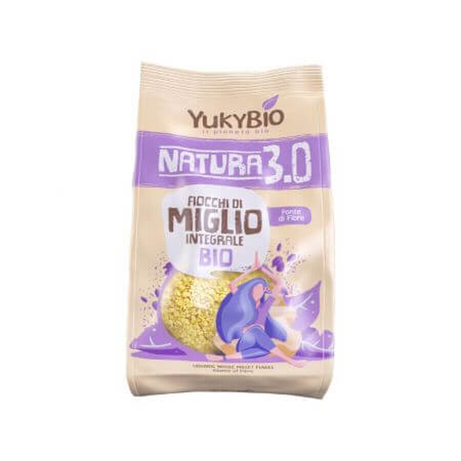 Fiocchi di miglio intero, 500 g, YukiBio