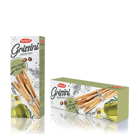 Grisine italiene traditionale cu ulei de masline, 125 g, Barbero