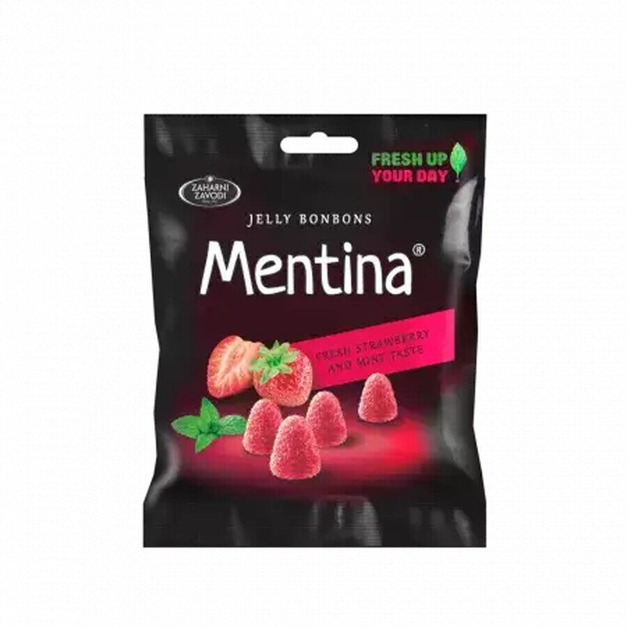 Gelées aromatisées à la menthe et à la fraise, 80g, Menthe