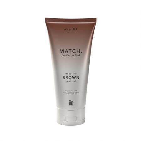 Masque de coloration naturelle Beautiful Brown, 200ml, Sensido Match