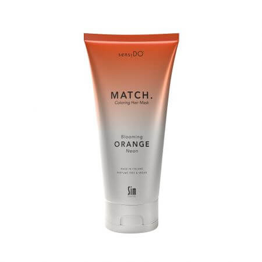 Masque capillaire colorant Blooming Orange Neon, 200ml, Sensido Match