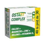 Ostart Complex Ca + Mg + Zn + Se + D3, 40 comprimés pelliculés, Fiterman Pharma