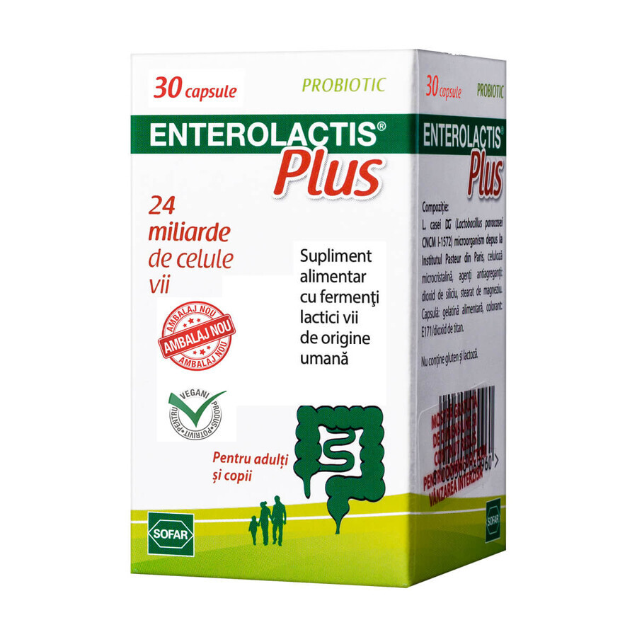 Enterolactis Plus, 30 gélules, Sofar Évaluations