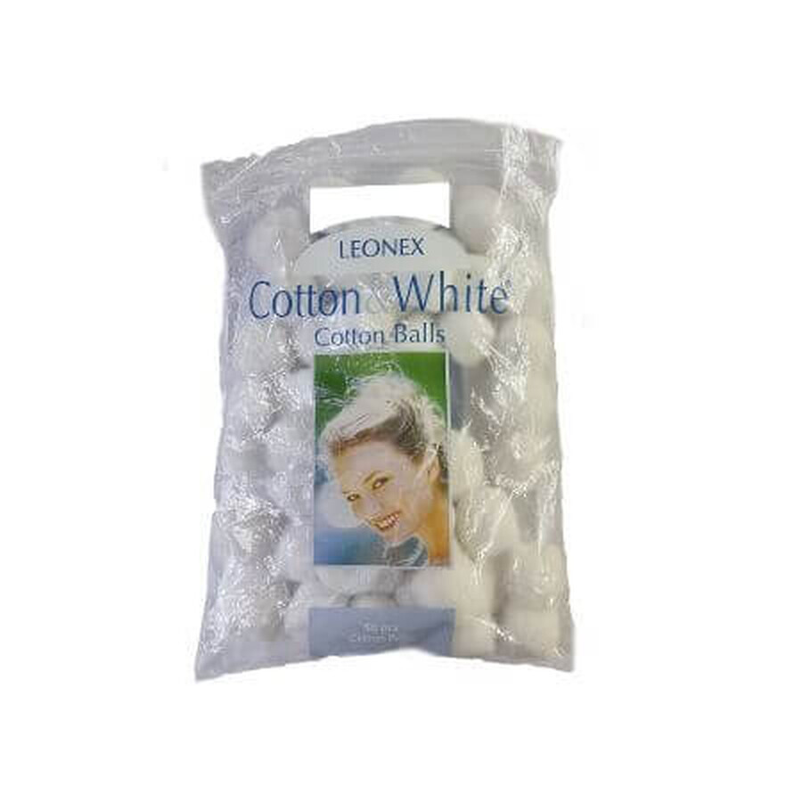 Wattenbolletjes Cotton &amp; White, 50 stuks, Leonex