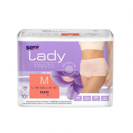 Culotte absorbante pour femmes, M, 10 pièces, seins