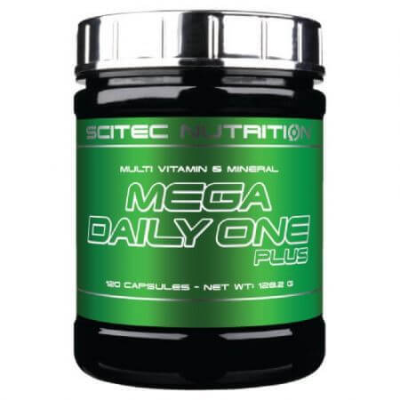 Complexe de vitamines et minéraux Mega Daily One, 120 gélules, Scitec Nutrition