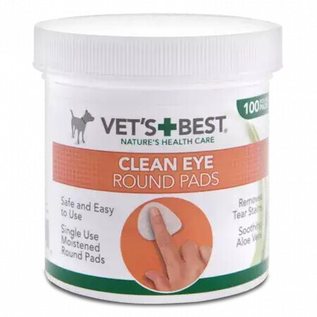 Eye cleaning pads for dogs Finger Pads, 100 pieces, Vet's Best