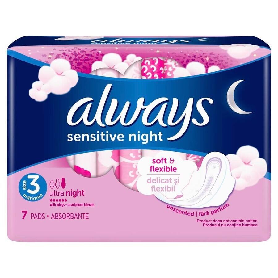 Always Sensitive Always Sensitive Ultra Nachtverbanden, 7 stuks, P&amp;G