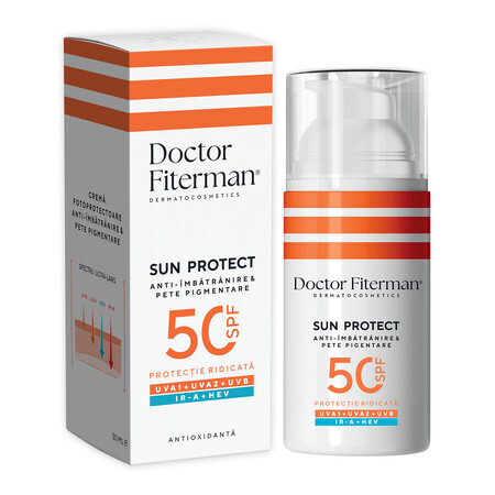 Crème hydratante avec SPF50 Sun Protect, 50 ml, Doctor Fiterman