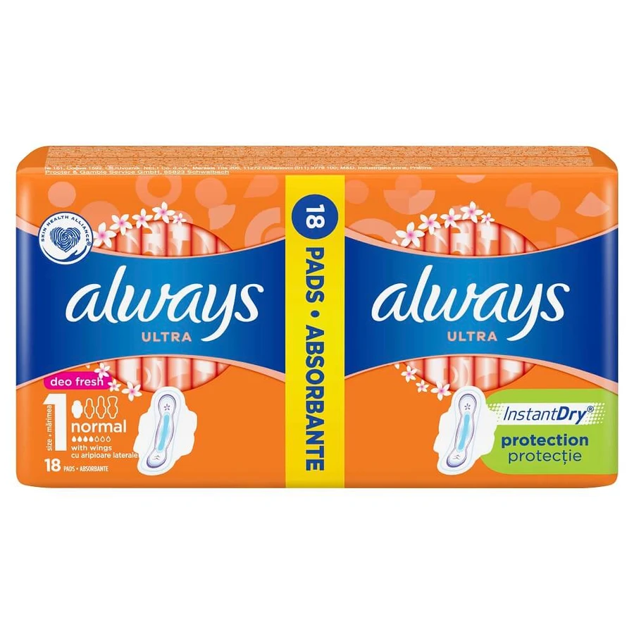 Always Ultra Normal Deo Fresh pads, 18 stuks, P&amp;G