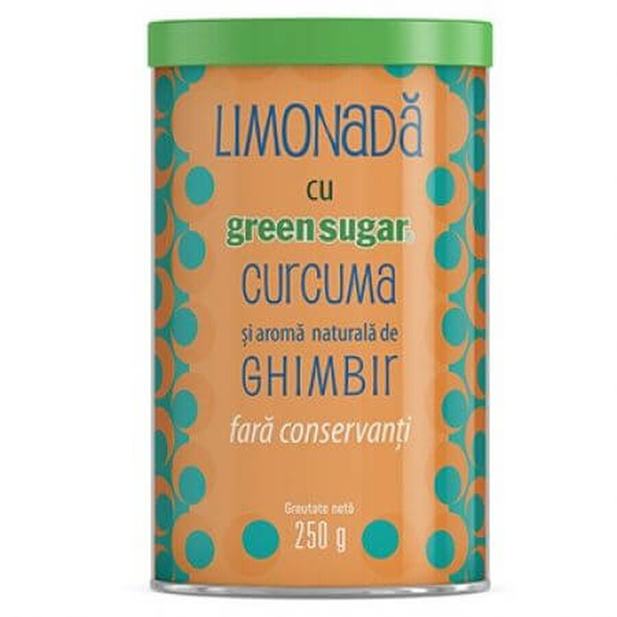 Lemonade with turmeric and ginger flavor Green Sugar, 250 g, Remedia Laboratories