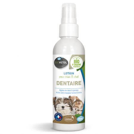 Biologische Tandspray Lotion voor honden en katten, 125 ml, Biovetol