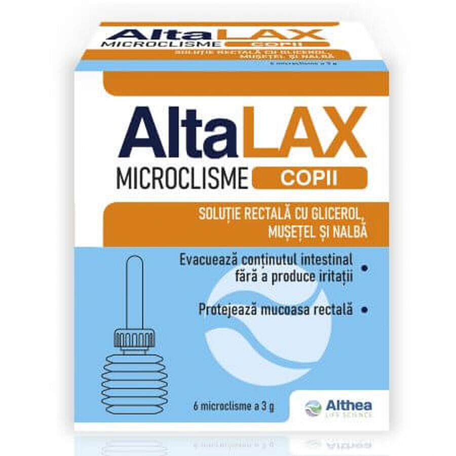 Microclisme pentru copii AltaLAX, 6 bucati, Althea Life Science