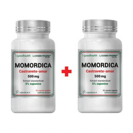 Momordica, 500 mg, 60 + 30 gélules végétales, Cosmopharm