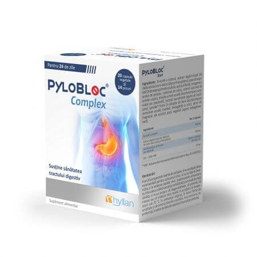 PyloBloc Complex, 20 gélules + 14 sachets, Hyllan