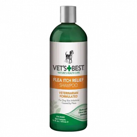 Shampoo voor honden met citrusolie en haverextract Verlichting tegen vlooienjeuk, 470 ml, Vet's Best