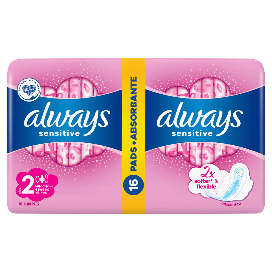 Always Ultra Sensitive Super Plus Saugeinlage, 16 Stück, P&G