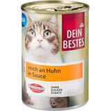 Dein Bestes Wet kattenvoer kip in saus, 415 g